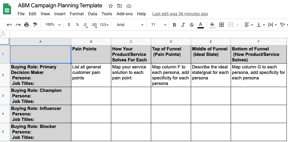 ABM Campaign Planning Template