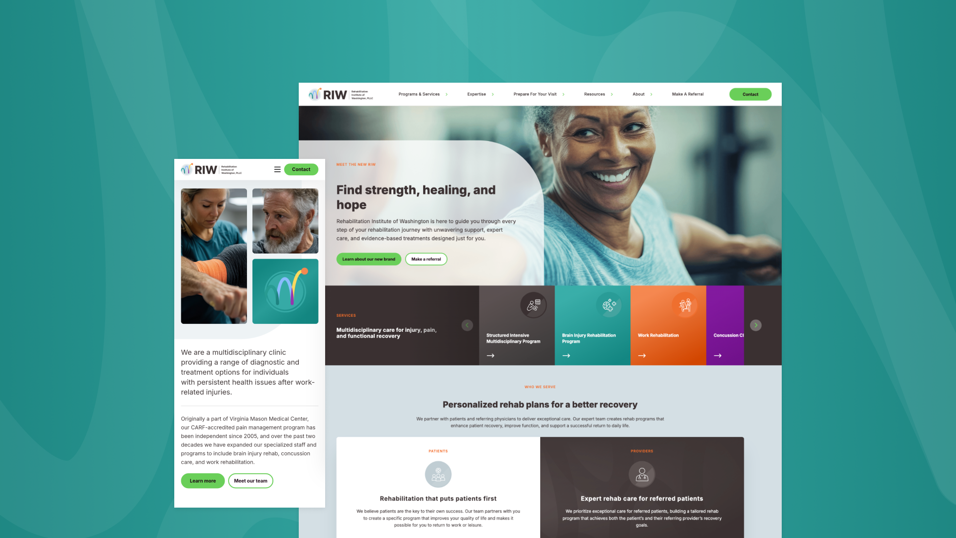 Rehabilitation Institute of Washington website redesign